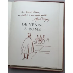 BRAYER Yves - Ouvrage illustré "De Venise à Rome" + Dessin original à l'encre