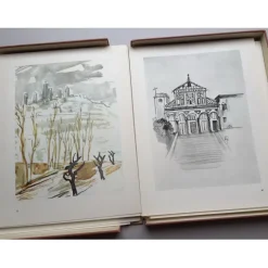 BRAYER Yves - Ouvrage illustré "De Venise à Rome" + Dessin original à l'encre