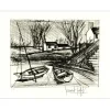 BUFFET Bernard - Gravure originale "Environs des Pont-Neufs" 50x66cm - 1979