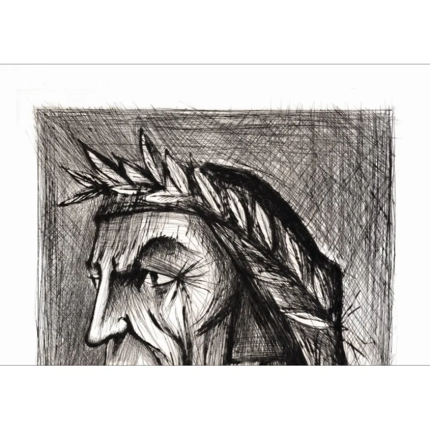 BUFFET Bernard - Gravure originale "Dante" 74x56cm - 1976