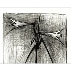 BUFFET Bernard - Gravure originale "Bouquet de Lys" 76x57cm - 1963