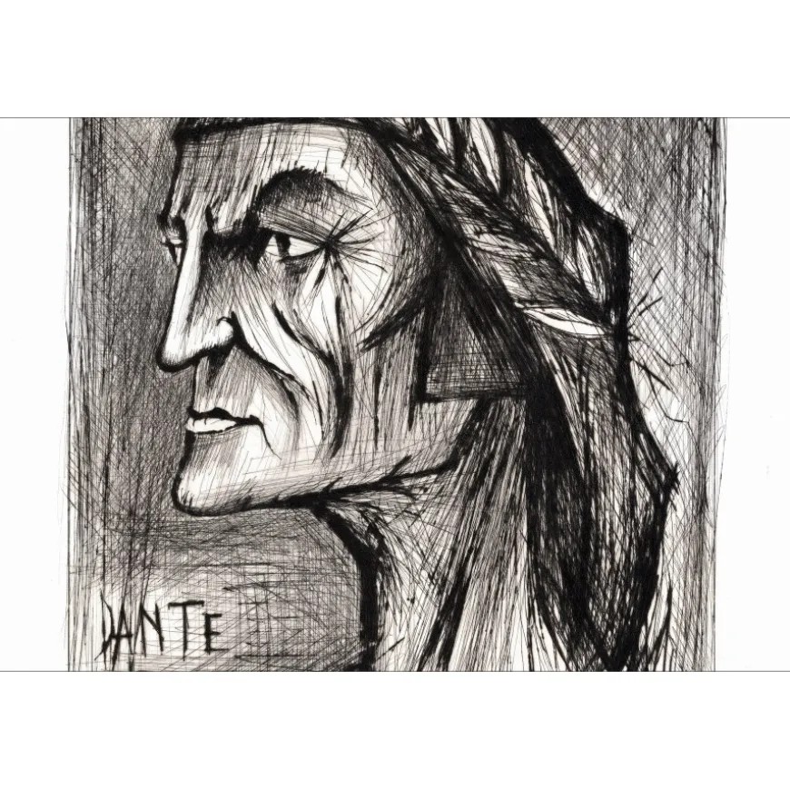 BUFFET Bernard - Gravure originale "Dante" 74x56cm - 1976