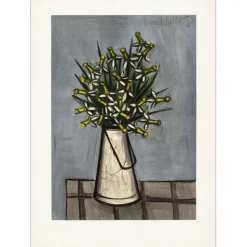 BUFFET Bernard - Lithographie "Bouquet de jonquilles" - 45x32cm - 1958