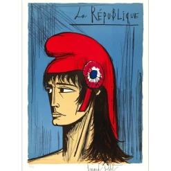 BUFFET Bernard - Lithographie originale "Révolution Française, la république" 76x54cm - 1977