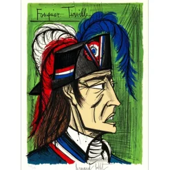 BUFFET Bernard - Lithographie originale "Révolution Française, Fouquier-Tinville" 76x54cm - 1977