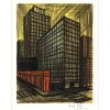 BUFFET Bernard - Lithographie originale "New-York, Daily New Building" 76x58cm - 1990