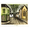 BUFFET Bernard - Lithographie originale "Village en Normandie" 58x76cm - 1990