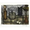 BUFFET Bernard - Lithographie originale "Lampe à pétrole" 50x65cm - 1954
