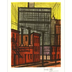 BUFFET Bernard - Lithographie originale "New-York, Manhattan" 76x58cm - 1990