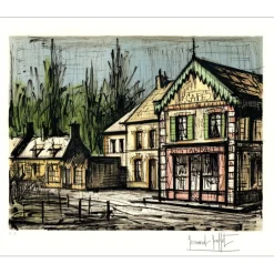 BUFFET Bernard - Lithographie "Le Chalet Restaurant" 62x74cm - 1977