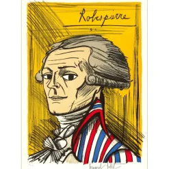 BUFFET Bernard - Lithographie originale "Révolution Française, Robespierre" 76x54cm - 1977