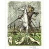 BUFFET Bernard - Lithographie originale "Don Quichotte, Le troupeau de moutons" 76x58cm - 1989