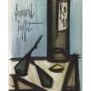 BUFFET Bernard - Lithographie originale "Nature morte à la bouteille" 31x24cm - 1967