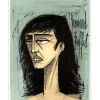 BUFFET Bernard - Lithographie "Tête de femme" 65x50cm - 1980