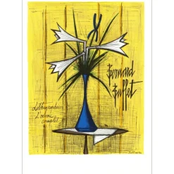BUFFET Bernard - Lithographie "Lys et Iris" 78x56cm - 1980