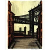 BUFFET Bernard - Lithographie originale "New-York, Pont de Brooklyn" 74x54cm - 1964