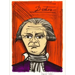 BUFFET Bernard - Lithographie originale "Révolution Française, Danton" 76x54cm - 1977