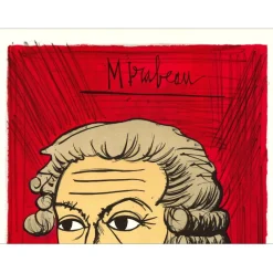 BUFFET Bernard - Lithographie originale "Révolution Française, Mirabeau" 76x54cm - 1977
