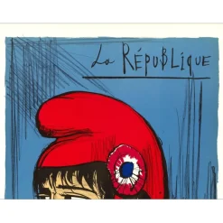 BUFFET Bernard - Lithographie originale "Révolution Française, la république" 76x54cm - 1977