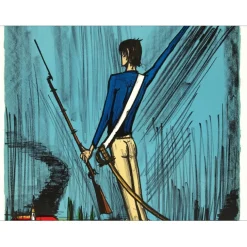 BUFFET Bernard - Lithographie originale "Révolution Française, Valmy" 76x54cm - 1977