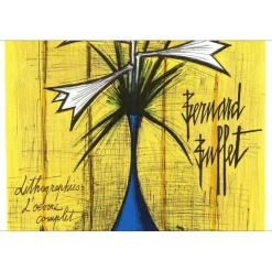 BUFFET Bernard - Lithographie "Lys et Iris" 78x56cm - 1980