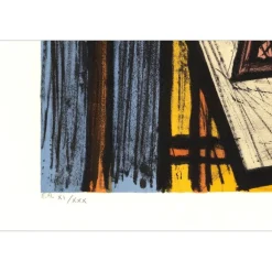 BUFFET Bernard - Lithographie originale "Jeu de cartes" 58x76cm