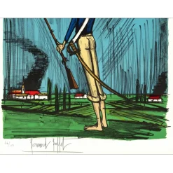 BUFFET Bernard - Lithographie originale "Révolution Française, Valmy" 76x54cm - 1977