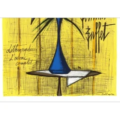 BUFFET Bernard - Lithographie "Lys et Iris" 78x56cm - 1980