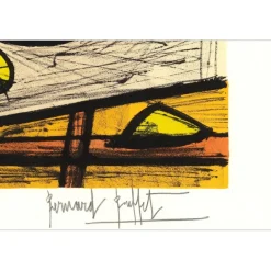 BUFFET Bernard - Lithographie originale "Jeu de cartes" 58x76cm