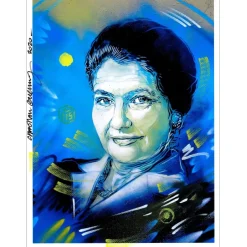 C215 - Edition (tirage pigmentaire rehaussée) "Simone Veil" 40x30cm - 2020