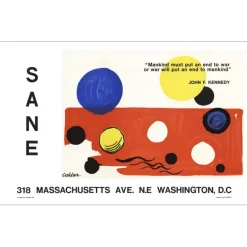 CALDER Alexander - Lithographie "Exposition Galerie Sane, Washington DC" 53x84cm - 1965