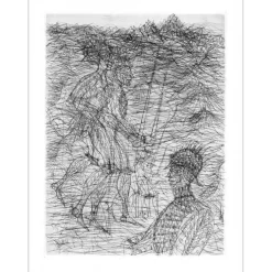 CARZOU Jean - Gravure originale "Les Illuminations 05" 38x28cm - 1969