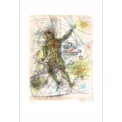 CARZOU Jean - Lithographie originale "De la Terre à la Lune 06" 57x36cm - 1970