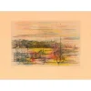 CARZOU Jean - Lithographie originale "Le phare" 37x52cm - 1989
