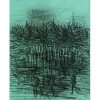 CARZOU Jean - Lithographie originale "Fortifications" 20x16cm - 1977
