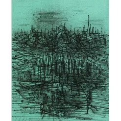 CARZOU Jean - Lithographie originale "Fortifications" 20x16cm - 1977