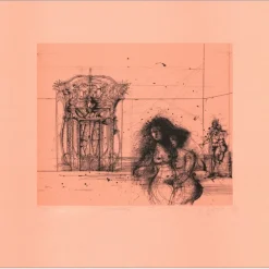 CARZOU Jean - Lithographie originale "La porte close II" 41x44cm - 1983