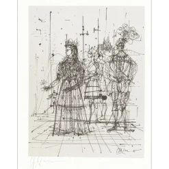 CARZOU Jean - Lithographie originale "La Majesté" 32x25cm