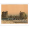 CARZOU Jean - Lithographie originale "Le Port de la Rochelle" 54x75cm - 1982
