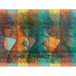 CARZOU Jean - Lithographie originale "Frise" 54x76cm - 1975