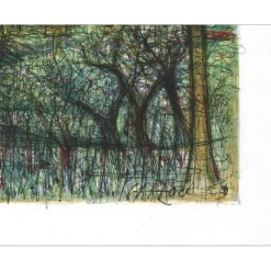 CARZOU Jean - Lithographie "Saint Paul de Vence" 73x57cm - 1959