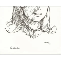 CATHELIN Bernard - Lithographie "Portrait" 33x25cm