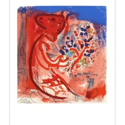 CHAGALL Marc - Lithographie "Composition" 30x24cm - 1965