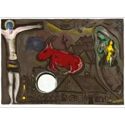 CHAGALL Marc - Lithographie "Nativité" 35x55cm - 1950