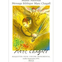 CHAGALL Marc - Lithographie "Exposition Musée National, Nice" 76x52cm - 1974