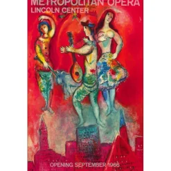 CHAGALL Marc - Lithographie "Metropolitan Opera Opening "Carmen" 99x63cm - 1967