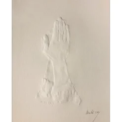 CIRY Michel - Empreinte originale en relief "Les mains" 37x27cm
