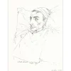 CIRY Michel - Lithographie originale "Le Poète" 32x25cm