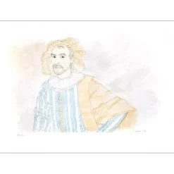 CIRY Michel - Lithographie originale "Personnage" 46x65cm