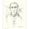 CIRY Michel - Lithographie "L'homme d'église" 27x21cm - 1963 - Signée au crayon
